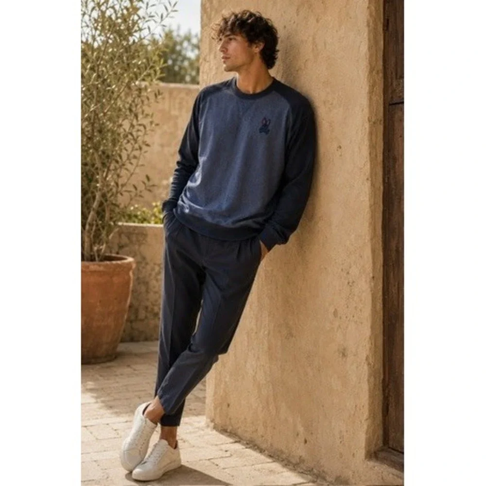 Zara Mens Slim Cropped Navy Blue Dress Pants Trousers Size 30 4150/636